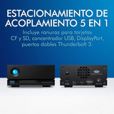 LaCie 1big Dock 20TB — USB‑C Disco duro externo de sobremesa, para Mac y Windows, Thunderbolt 3, lector de tarjetas — incluye Rescue Data Recovery