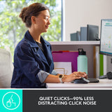 Logitech MX Keys Combo para empresas | Gen 2, teclado/ratón inalámbrico de tamaño completo, con apoyamano para teclado, Bluetooth, Logi Bolt, Clics Suaves, Windows/Mac/Chrome/Linux, QWERTY ESP - Gris