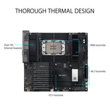 ASUS Pro W790E-SAGE SE Placa Base Intel W790 (LGA 4677 EEB con PCIe 5.0 x16, M.2, Dual 10G LAN, gestión remota de Nivel de Servidor, 14+1+1 etapas de alimentación, USB 3.2 Gen 2x2 Type-C), Negro
