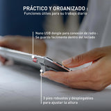 CHERRY KW X ULP, Teclado Mecánico Ultraplano de Alta Gama, Distribución de Teclado Alemán (QWERTZ), Inalámbrico, Multidispositivo Para Hasta 4 Dispositivos, Recargable, Negro