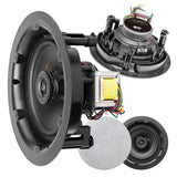 OSD Audio Trimless ACE600ST - Altavoz de Techo (70 V, 16,5 cm, 100 W), Color Blanco