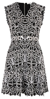 Morgan 251-rylac Vestido, Negro/Off White, 36 para Mujer