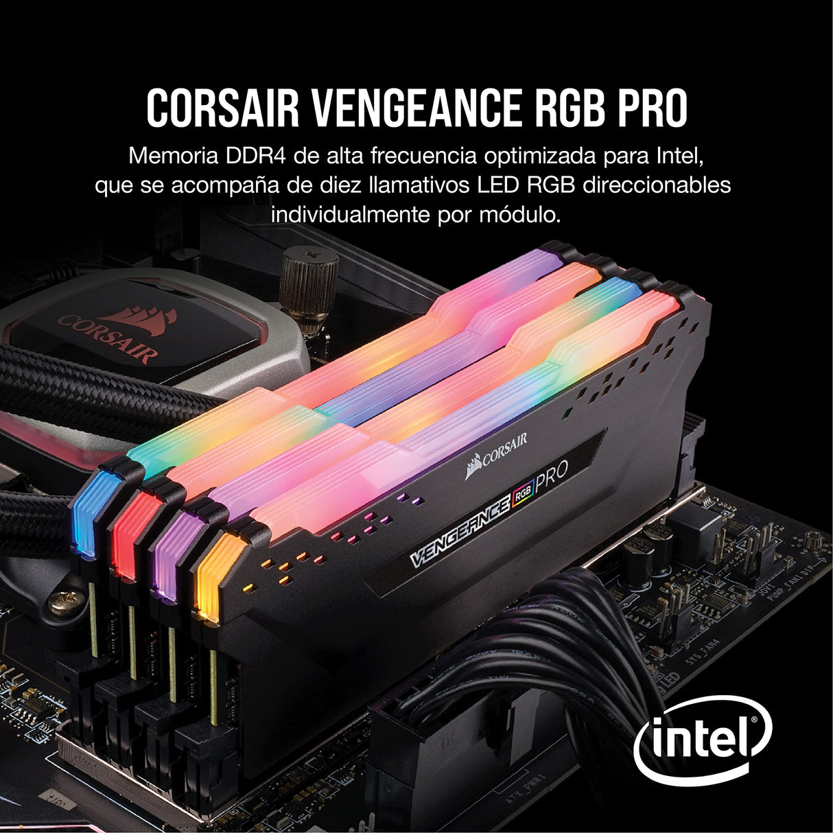 Corsair Vengeance RGB Pro Black DDR4-RAM 3600 MHz 4X 8GB módulo de - Memoria (3600 MHz)