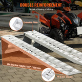 VEVOR Rampa de Carga de Aluminio 2 Piezas 240 x 38 cm Rampa de Acceso Capacidad de Carga de 2721,6 kg Ligera y Portátil para Motocicleta Todoterreno, Remolque, ATV, UTV, Tractor, Cortacésped
