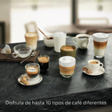 SIEMENS - Cafetera superautomática, EQ500, limpieza autoMilk, Display TFT Touch&Slide, función oneTouch doubleCup, plateado/negro, TQ513R01