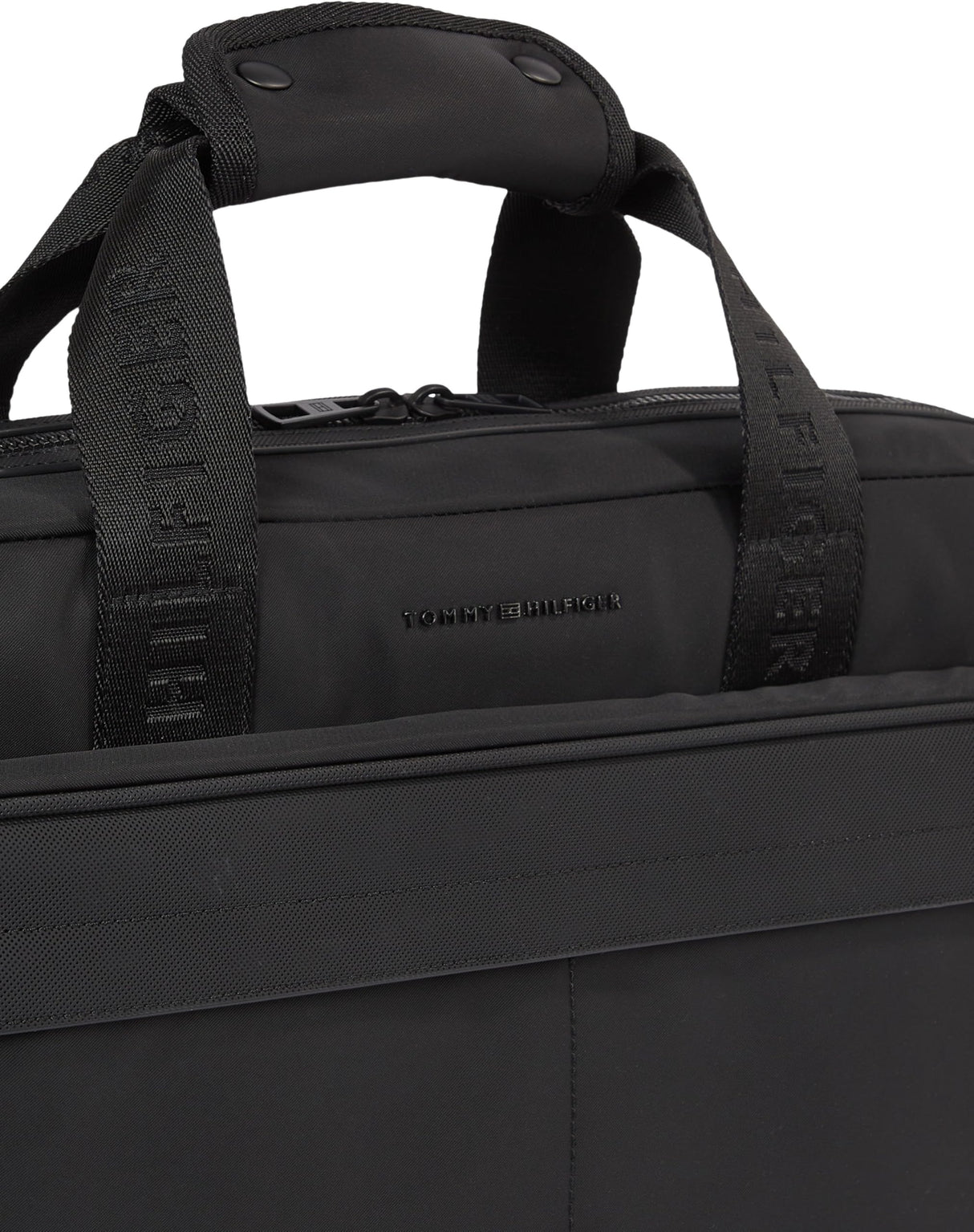 Tommy Hilfiger Maletín para portátil Hombre Repreve con correa para el hombro, Negro (Black), Talla Única