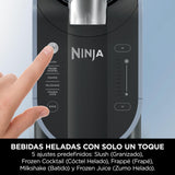 Ninja SLUSHi Procesador profesional de bebidas congeladas, granizados, cócteles, zumos congelados, frappés y batidos, sin hielo ni preparativos previos, WhisperChill, 1,9 l, azul y gris, FS301EU