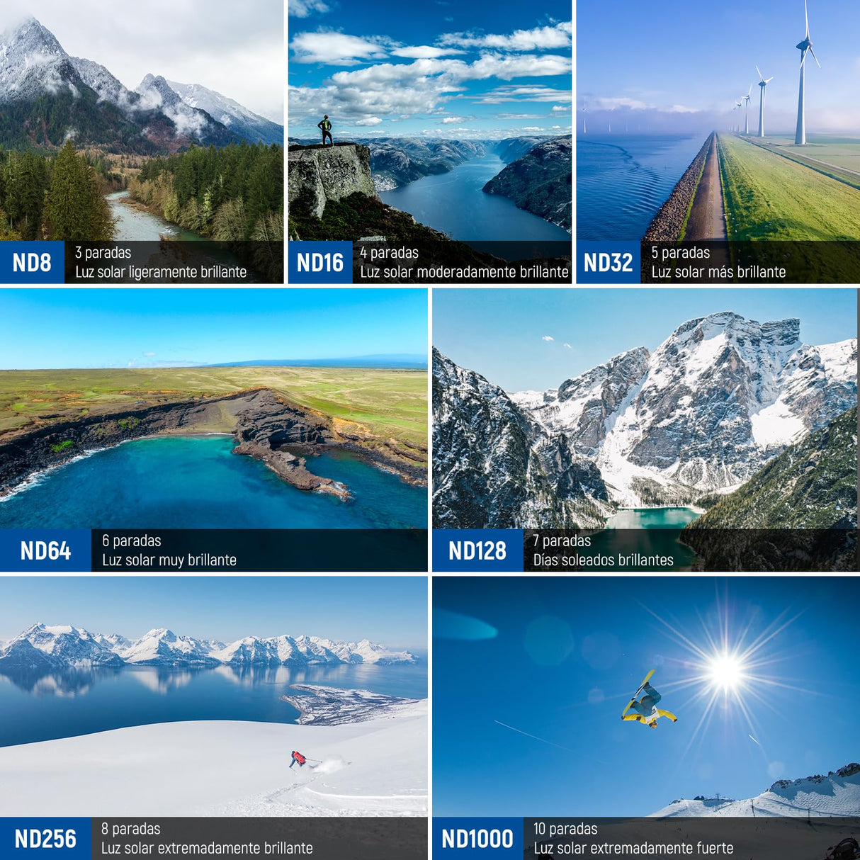 NEEWER Juego de filtros compatibles con dji Mini 4 Pro, 14 Unidades, Filtro ND polarizado, ND8 ND16 ND32 ND64 ND128 ND256 ND1000 ND8/PL ND16/PL ND32/PL ND64/PL Black Diffusion 1/4 Inch quinamento