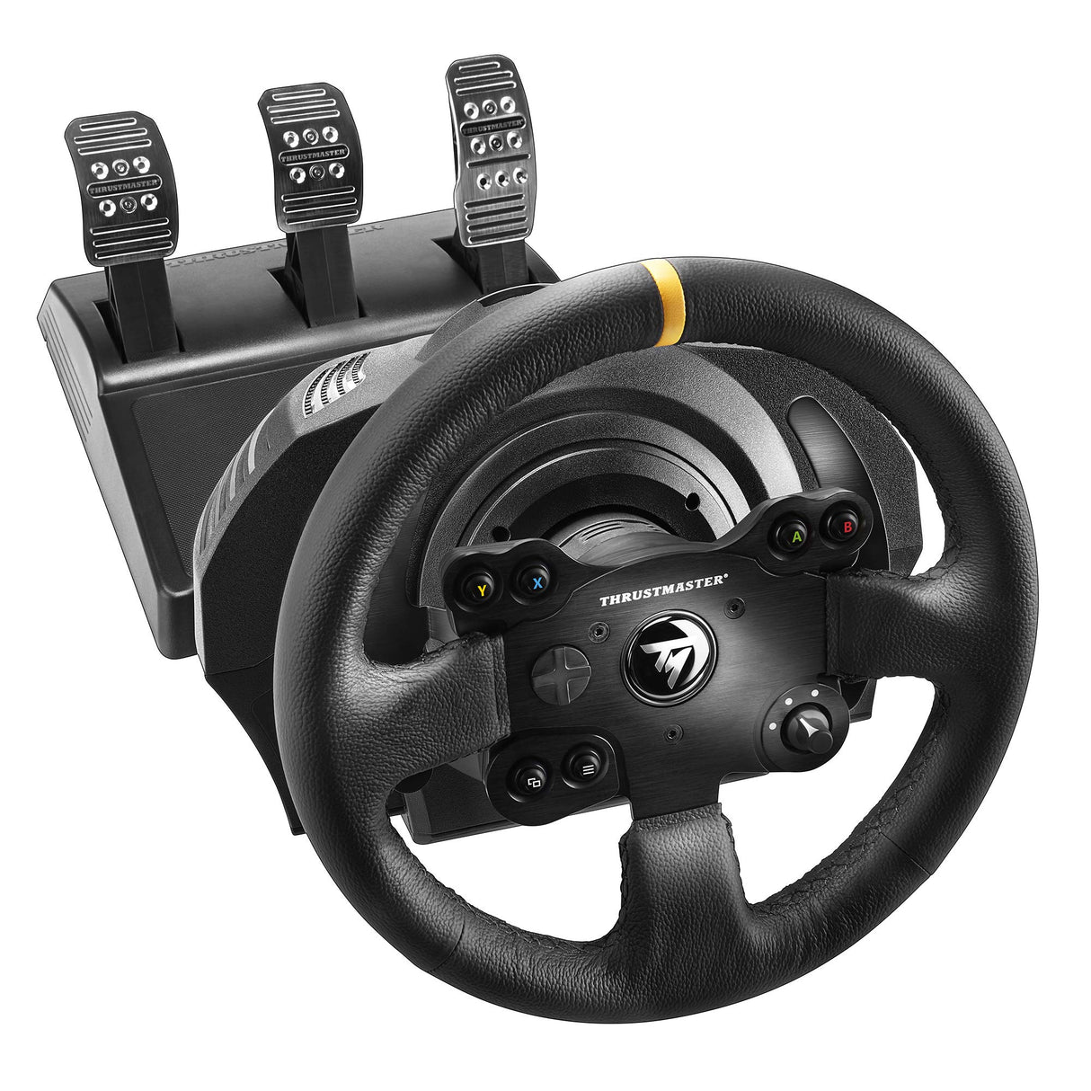 Thrustmaster TX Racing Wheel Leather Edition, Volante y Pedales, Xbox Series X|S, Force Feedback - UK Version