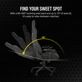 Corsair T3 Sillas de Gamer, Tela, Gris Oscuro, Talla única