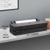 HP DesignJet T250 Impresora Plotter de Gran Formato, de 24 pulgadas, hasta A1, Impresión Móvil, Wi-Fi, Gigabit Ethernet, USB 2.0 de alta velocidad, Garantía de 2 años (5HB06A)