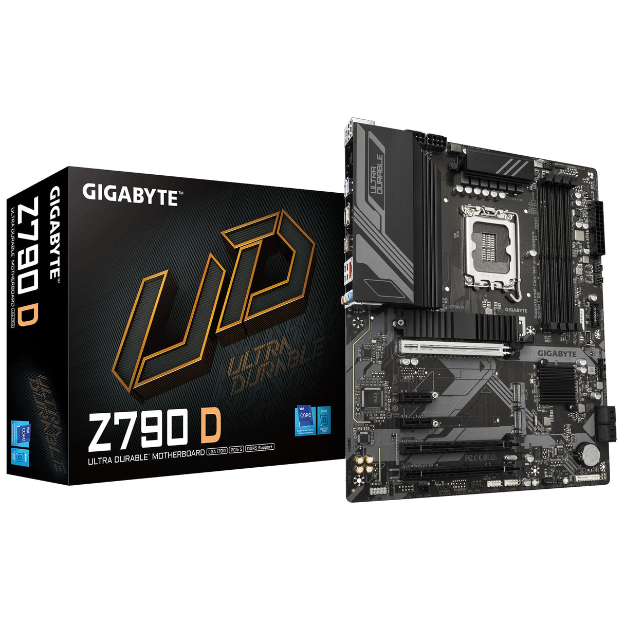 GIGABYTE Z790 D Placa Base - Soporta CPUs Intel Core de 14ª generación, VRM Digital de 12+1+1 Fases, hasta 7600MHz DDR5 (OC), 3xPCIe 4.0 M.2, LAN de 2.5GbE, USB 3.2 Gen 2