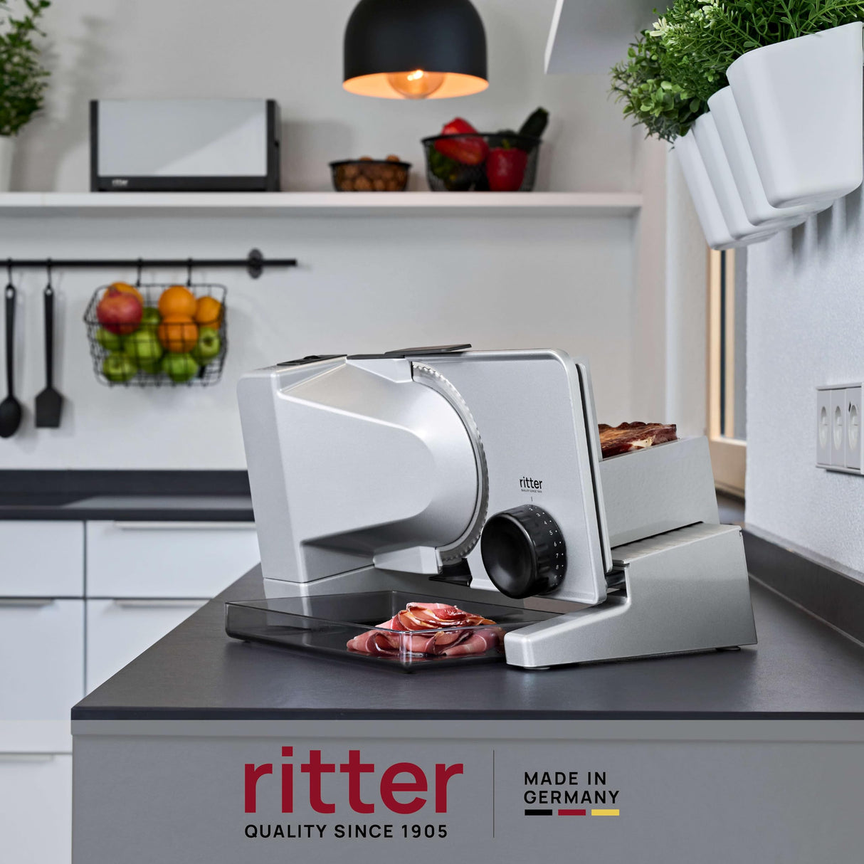 ritter serano 7 Duo Plus, Cortafiambres Eléctrico y Cortadora de Embutidos de Metal Macizo