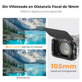 K&F CONCEPT Mini Matte Box con ND8 Cine Filtro 4" x 5,65", con 2 Bandejas de Filtro de 4" x 5,65" para Cámaras DSLR Mirrorless con 5 Adaptadores de Anillo Circular (67/72/77/82/95mm)