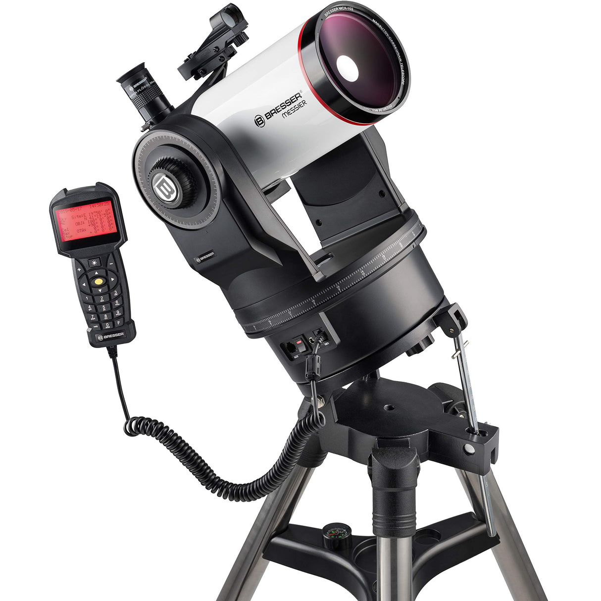 Bresser Messier MCX-102 - Telescopio con Distancia Focal de 1470 mm y telescopio Goto EQ/AZ con Montaje ecuatorial o azimutal, Incluye trípode
