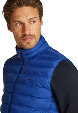 Tommy Hilfiger Chaleco Hombre Packable Recycled Vest cuello alto, Azul (Wedge Blue), XXL
