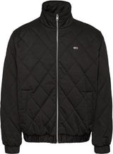 Tommy Jeans Cazadora Acolchada Hombre Essential Quilted Jacket con Cremallera, Negro (Black), L