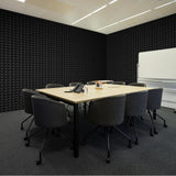 VEVOR Paneles de Espuma Acústica 1200 x 600 x 50 mm, Paneles de Pared Insonorizados con Diseño Piramidal, Resistentes al Fuego, Paneles Absorbentes de Sonido para Paredes y Techos de Estudios, 4 uds