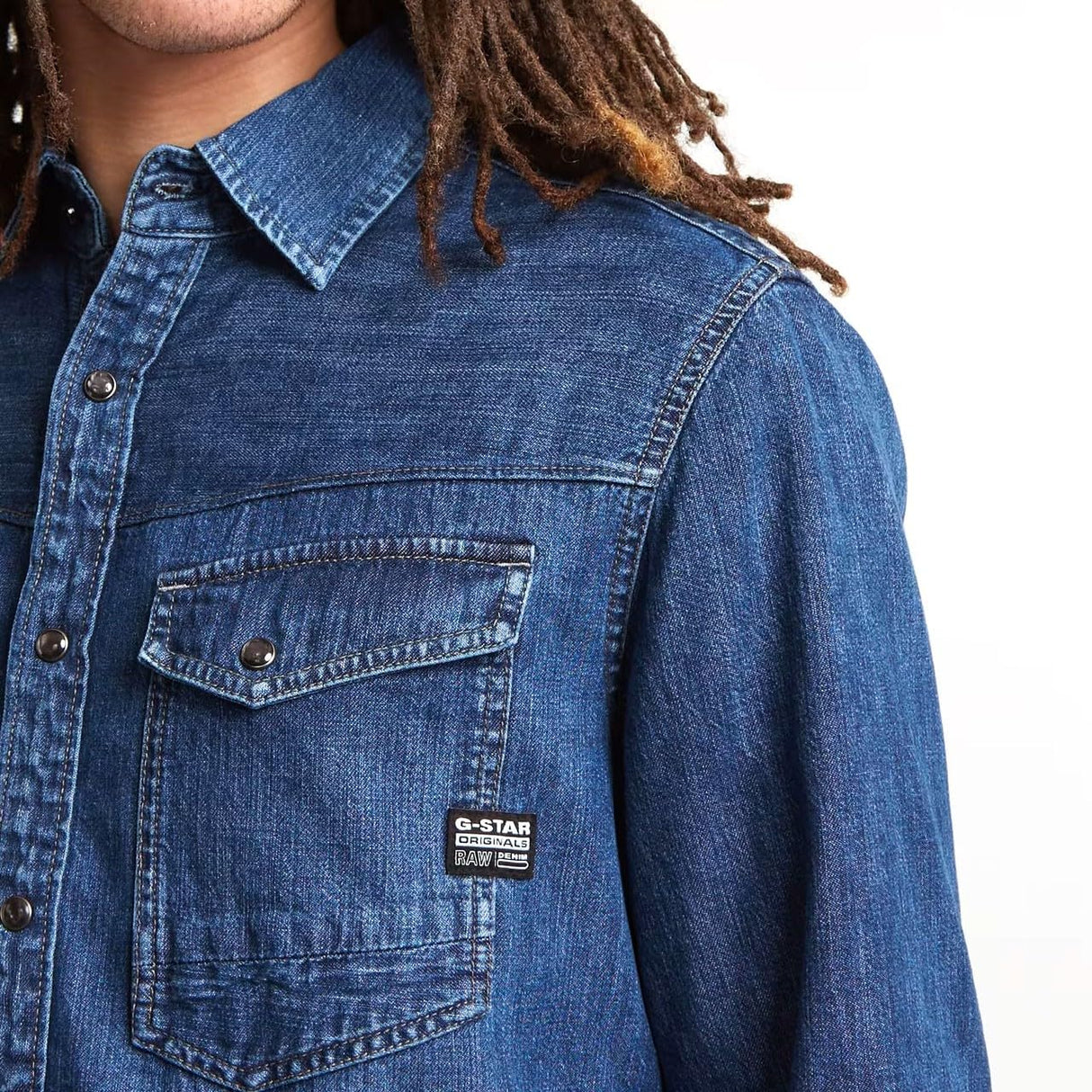G-STAR Para Hombre Camisa Dakota Slim, Azul (Worn in Windward D23616-D252-G749), L