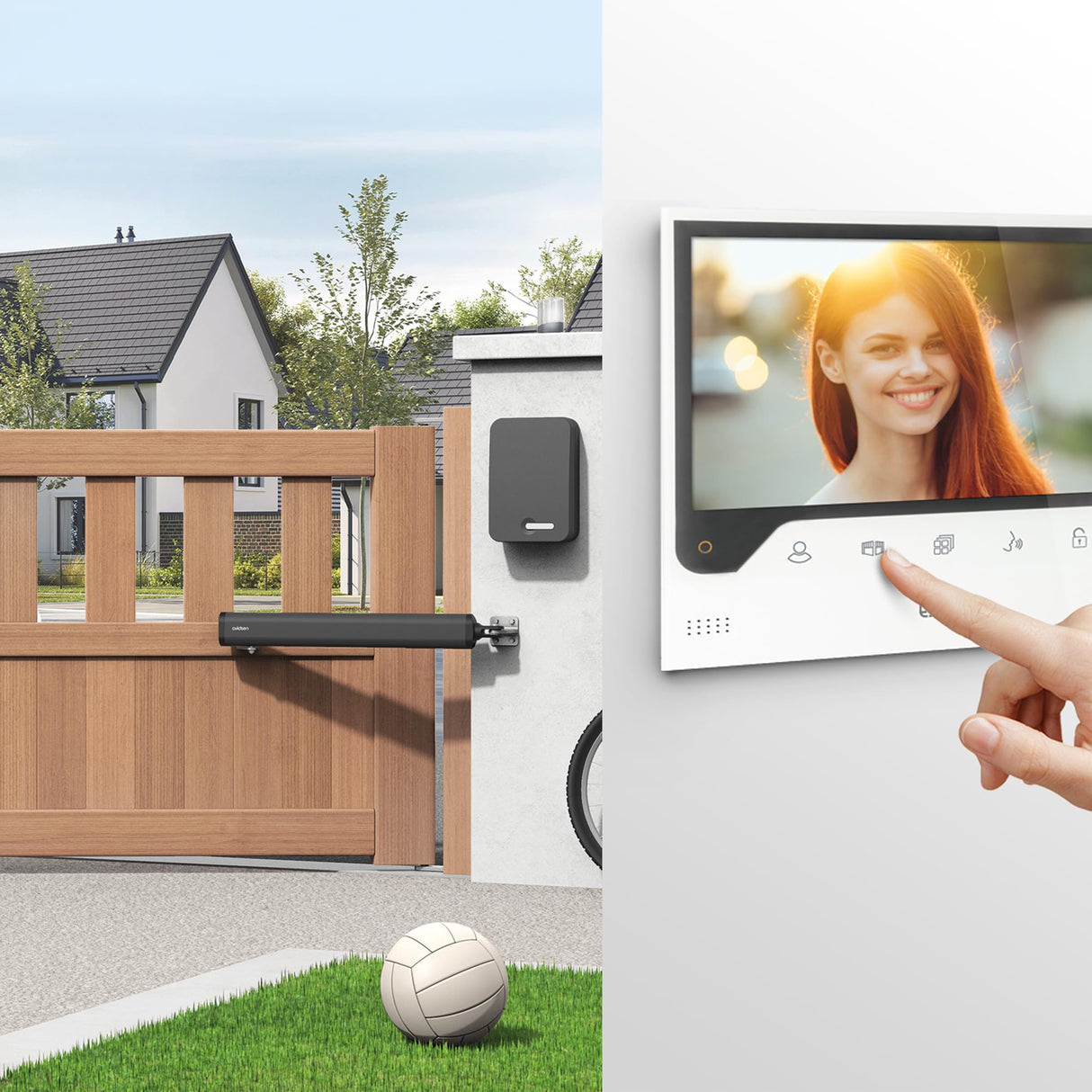 Avidsen TEHA Connect 114174 – Kit completo de motorización para puertas batientes de 2 hojas