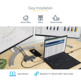 StarTech.com Adaptador Multipuertos USB C 2x HDMI 4K 60Hz, Hub USB-A 3.1 2Pt 5Gbps, PD 100W, GbE, SD/MicroSD, Cable de 30cm, Docking Station USB Tipo C de Viajes para Portátiles (120B-USBC-MULTIPORT)