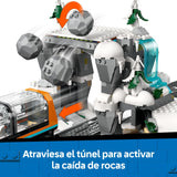 LEGO City Tren Expreso Polar Ártico de los Exploradores - Tren de Juguete Teledirigido - Quitanieves, 22 Tramos de Vías, 6 Minifiguras y Caída de Rocas - Regalo para Niños y Niñas de 7+ Años 60470