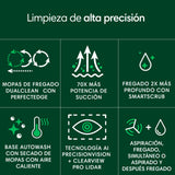 iRobot Roomba Plus 505 Combo con Base AutoWash multifunción y autolimpiable, mopas DualClean con PerfectEdge, PrecisionVision IA, Clearview Pro LiDAR, Secado Aire Caliente mopas, 75 días autovaciado_B