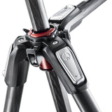 Manfrotto MT055CXPRO3 - Trípode completo (fibra de carbono, 3 secciones), negro