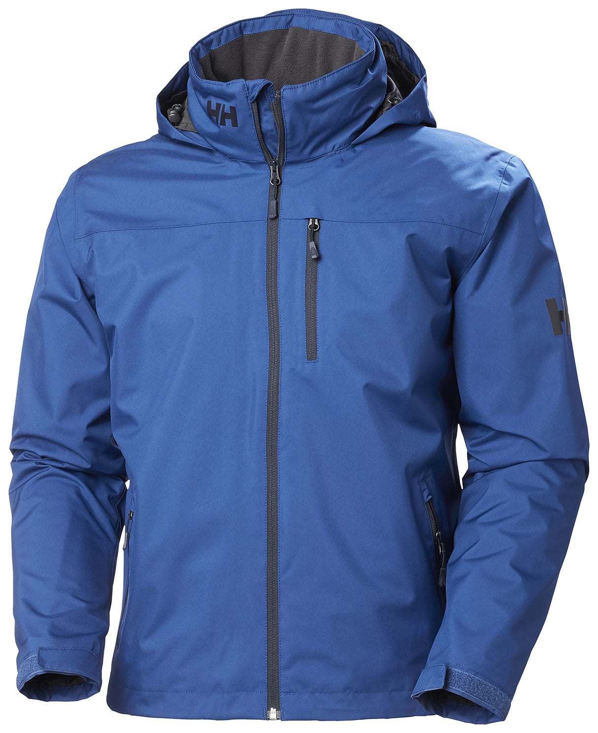 Helly Hansen Crew Hooded Midlayer Jacket Hombre, Azul (Black Logo), S