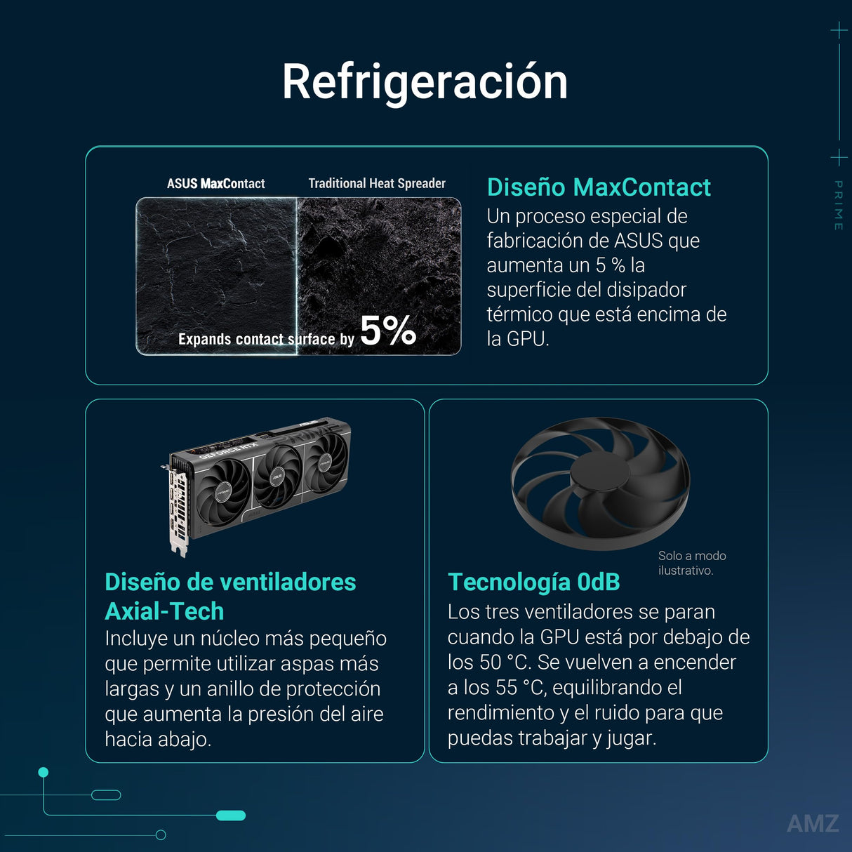 ASUS Prime GeForce RTX 5060 Ti 16GB GDDR7 OC Edition - Tarjeta gráfica preparada para SFF (PCIe 5.0, 16GB GDDR7, HDMI/DP 2.1, 2,5 Ranuras, Ventiladores Axial-Tech, Dual BIOS)