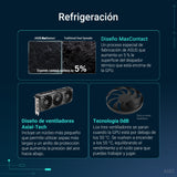 ASUS Prime GeForce RTX 5060 Ti 16GB GDDR7 OC Edition - Tarjeta gráfica preparada para SFF (PCIe 5.0, 16GB GDDR7, HDMI/DP 2.1, 2,5 Ranuras, Ventiladores Axial-Tech, Dual BIOS)