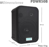 Pyle sistema de altavoces, Pared, Techo, Inalambrico, Impermeable, Waterproof, Exteriores, Interiores, Par de 3.5” de 3 vias, Activo, Pasivo. Color negro