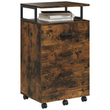 YITAHOME Archivador móvil con Ruedas, cajón con Ruedas, contenedor con cajones, Armario de Oficina, Armario con Ruedas, cajonera para casa o Oficina, 45,7 x 36 x 76,2 cm (marrón Vintage)