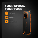 Hammer Energy X2 5G Smartphone Resistente Android 15, Teléfono Indestructible 6,1", IP69, 8 + 8 GB RAM, 256 GB de Almacenamiento, 5000 mAh, eSIM, 2 años de garantía