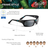 Maui Jim PEAHI Gafas, Gloss Black, 65/19/120 Unisex Adultos