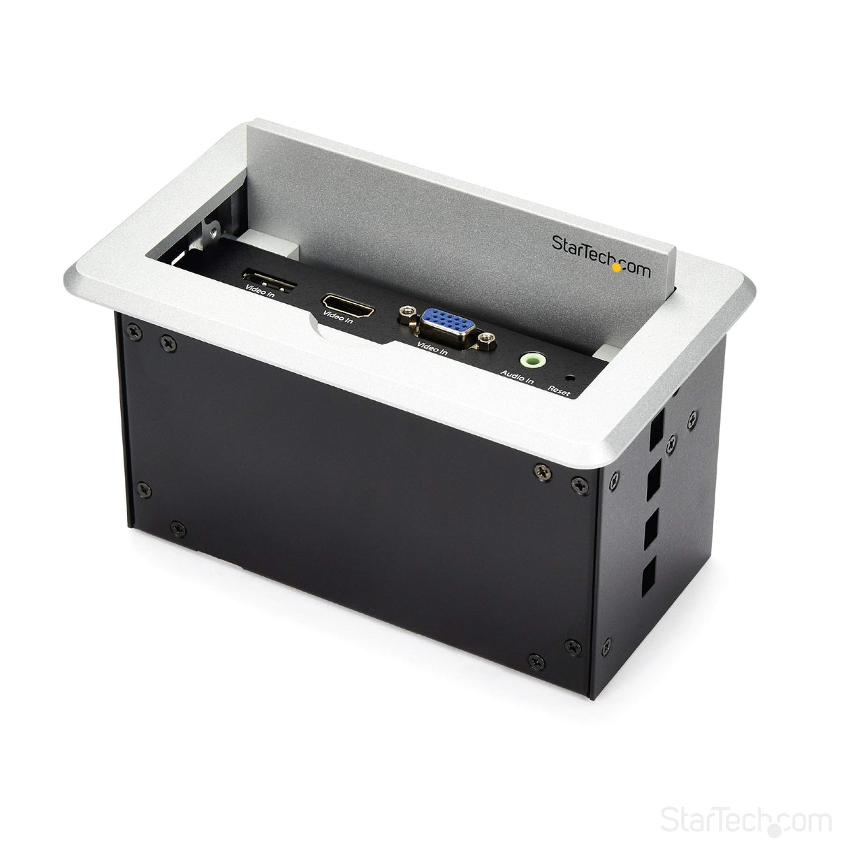 StarTech.com Caja de Conectividad de Audio y Vídeo para Mesas de Conferencia - con Entradas HDMI / VGA / DisplayPort - con Salida HDMI - 4K