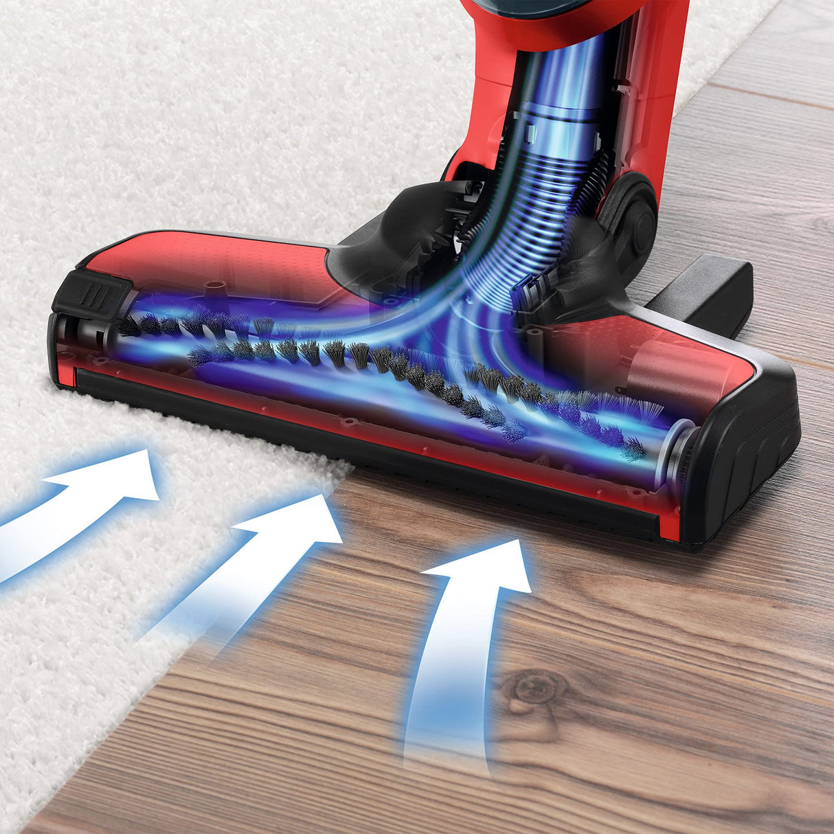Bosch Serie | 4 Flexoo'o Gen 2 Aspirador Vertical sin Cable, 28 W, 0.4 litros, 82 Decibeles, 2 Velocidades, Rojo