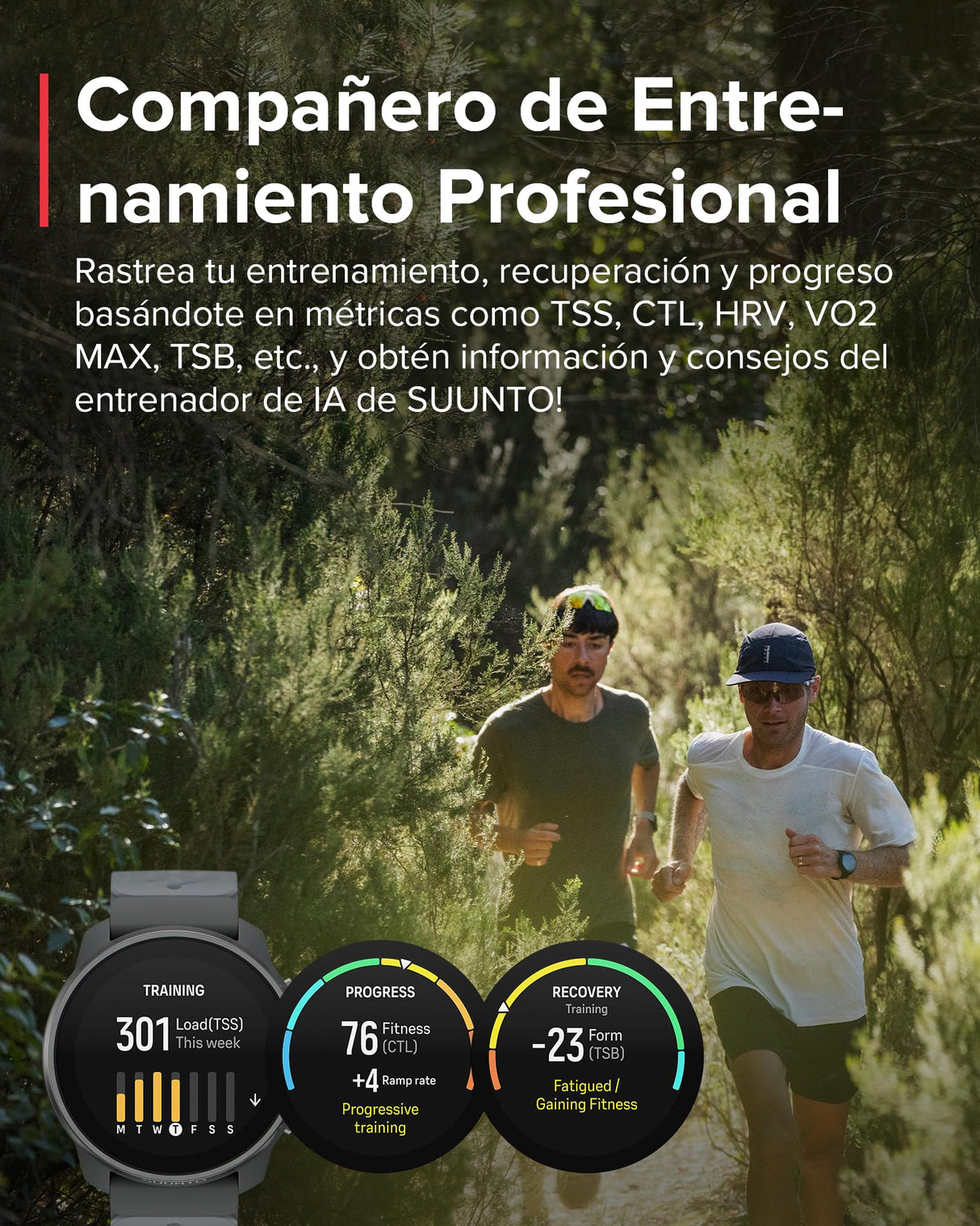 SUUNTO Race S Reloj Correr con Pantalla Táctil AMOLED, Reloj Deportivo GPS de Doble Frecuencia, Seguimiento de HRV y Sueño, Plan de Entrenamiento Basado en IA, Mapas Offline Gratuitos