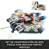 LEGO 75357 Star Wars Espíritu y Fantasma II, Set de 2 Vehículos de Ahsoka de Ladrillos, Nave Estelar de Juguete para Construir con 5 Personajes Jacen Syndulla y una Figura del Droide Chopper