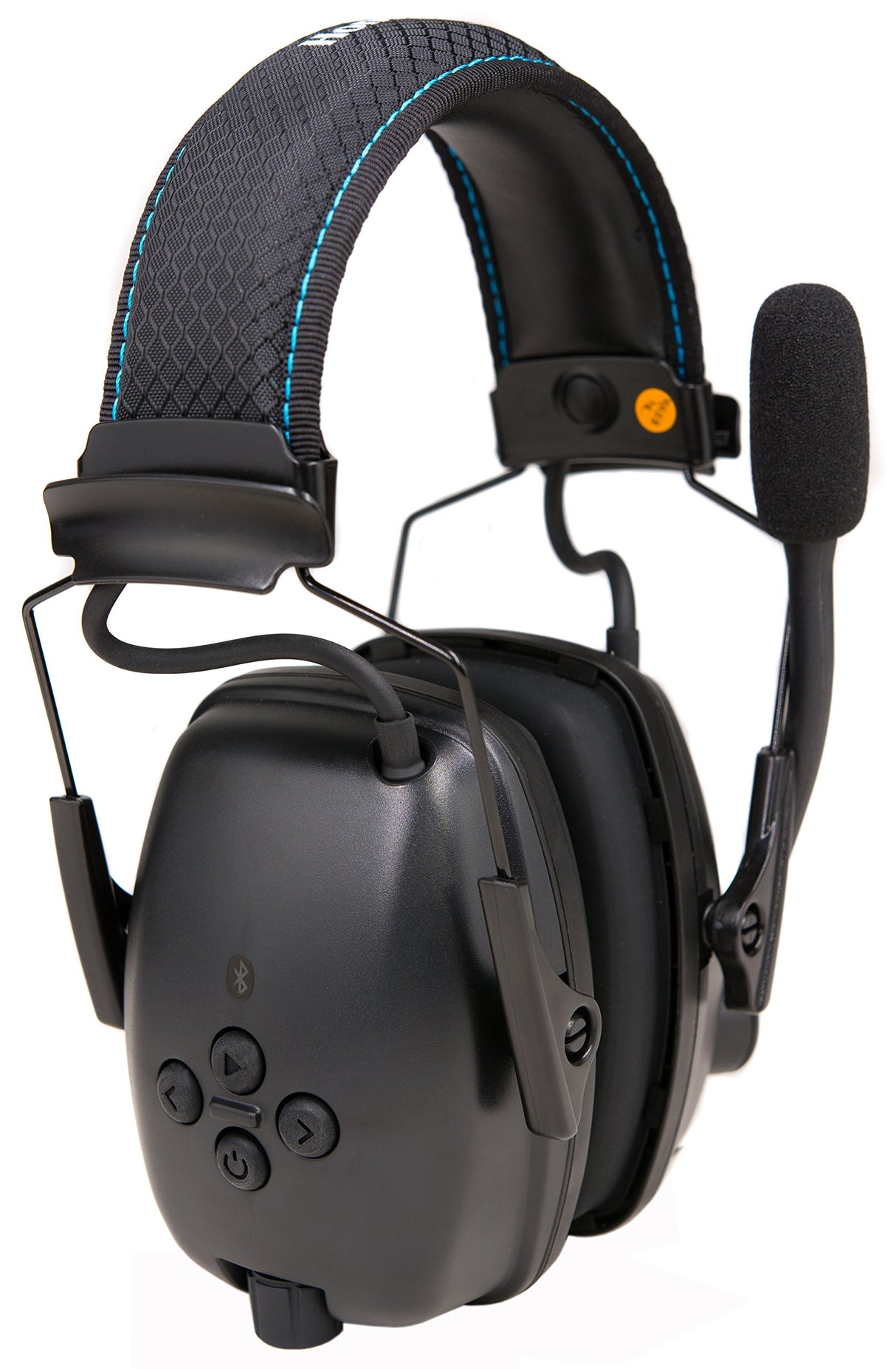 Howard Leight Orejera Sync Wireless BlueTooth Cable USB, Micrófono con Almohadilla, Diseño Ergonómico, Negro, Talla Única, SNR 32 dB, 1034510 (1 Pieza)