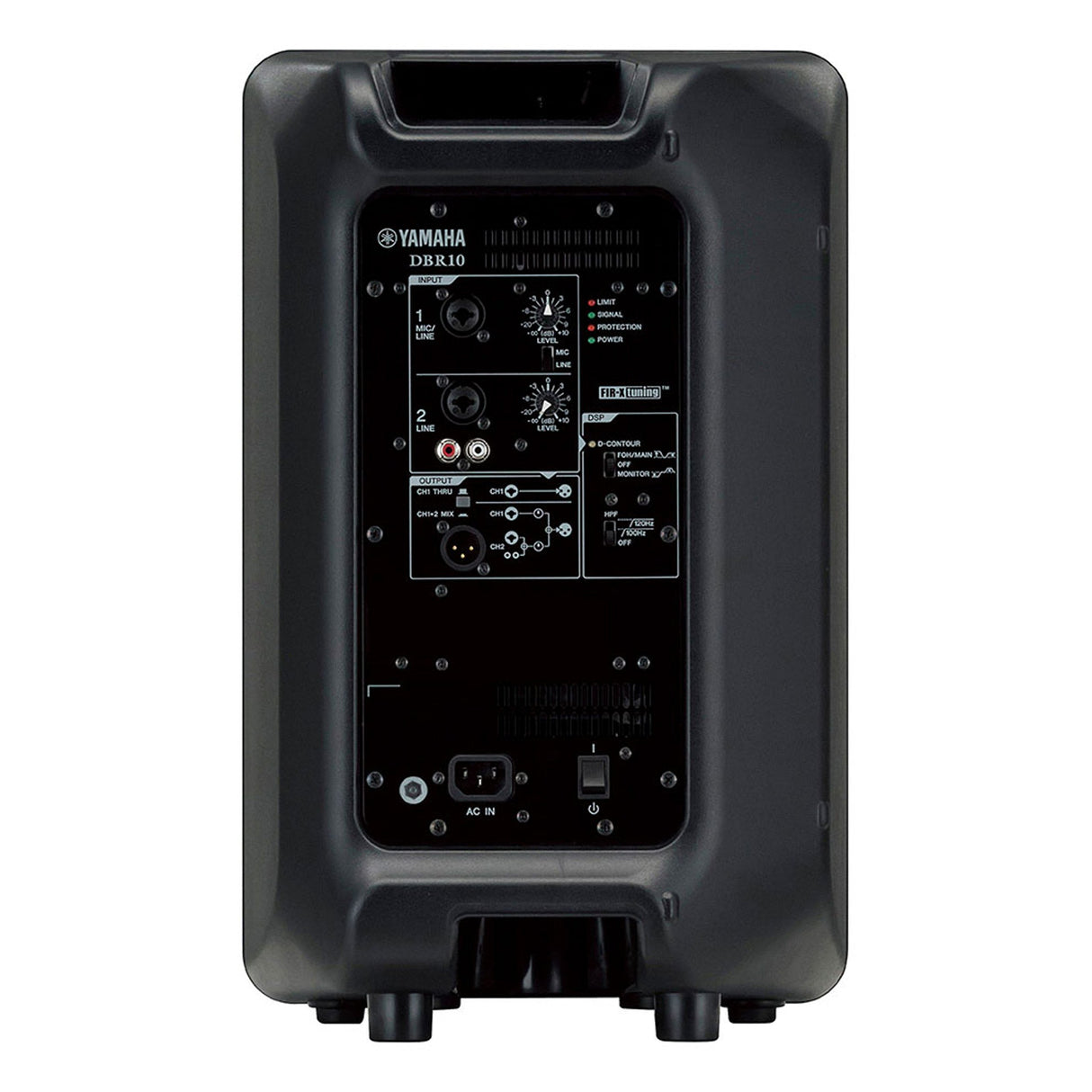 Yamaha DBR10 - Altavoz autoamplificado con sonido cristalino y graves potentes, fácil de transportar y un Woofer de 10", en negro