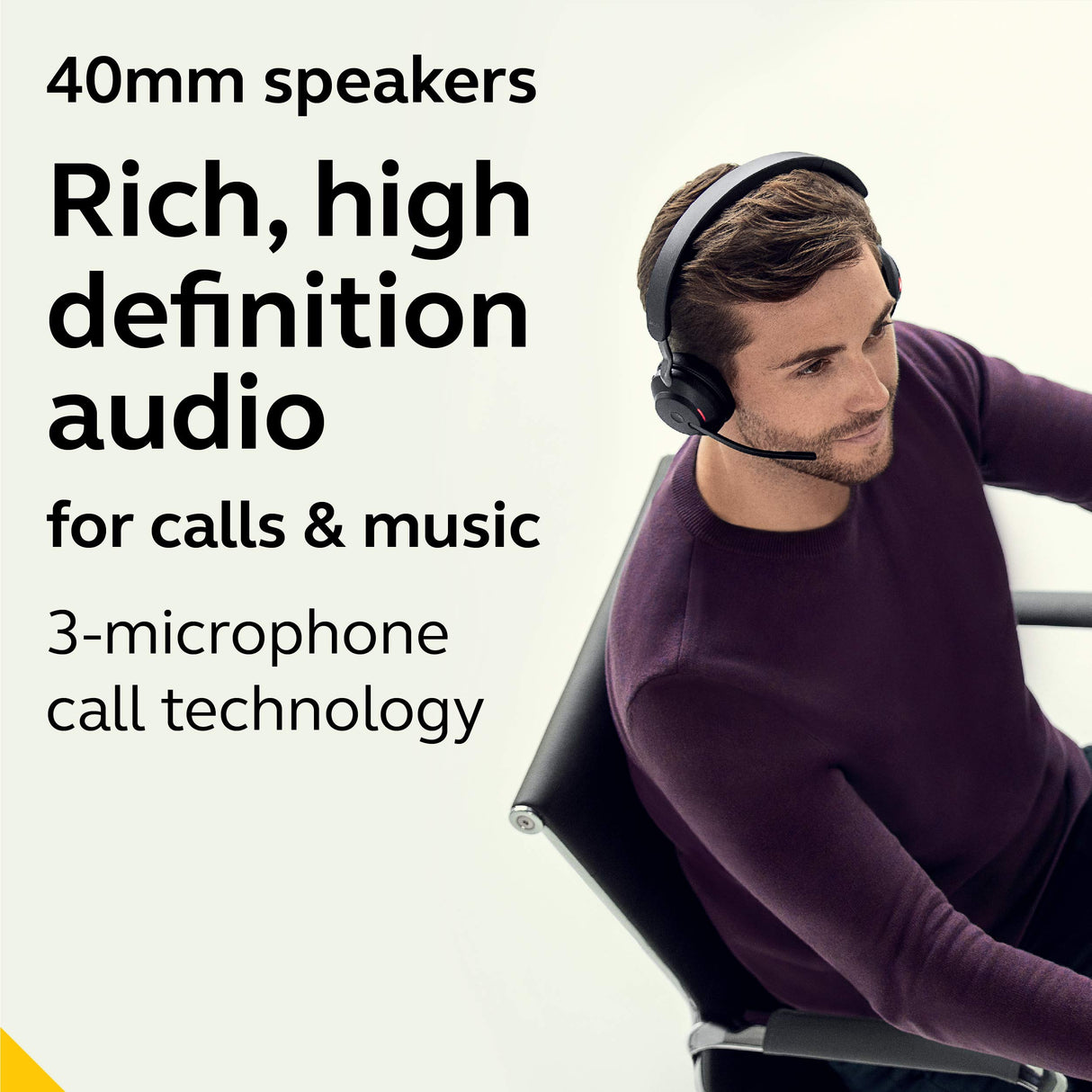 Jabra Evolve2 65 Auriculares Inalámbricos Estéreo PC con Soporte de Carga - Certificados para Microsoft Teams - Batería de Larga Duración - Adaptador Bluetooth USB-A - Negro
