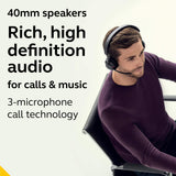 Jabra Evolve2 65 Auriculares Inalámbricos Estéreo PC con Soporte de Carga - Certificados para Microsoft Teams - Batería de Larga Duración - Adaptador Bluetooth USB-A - Negro
