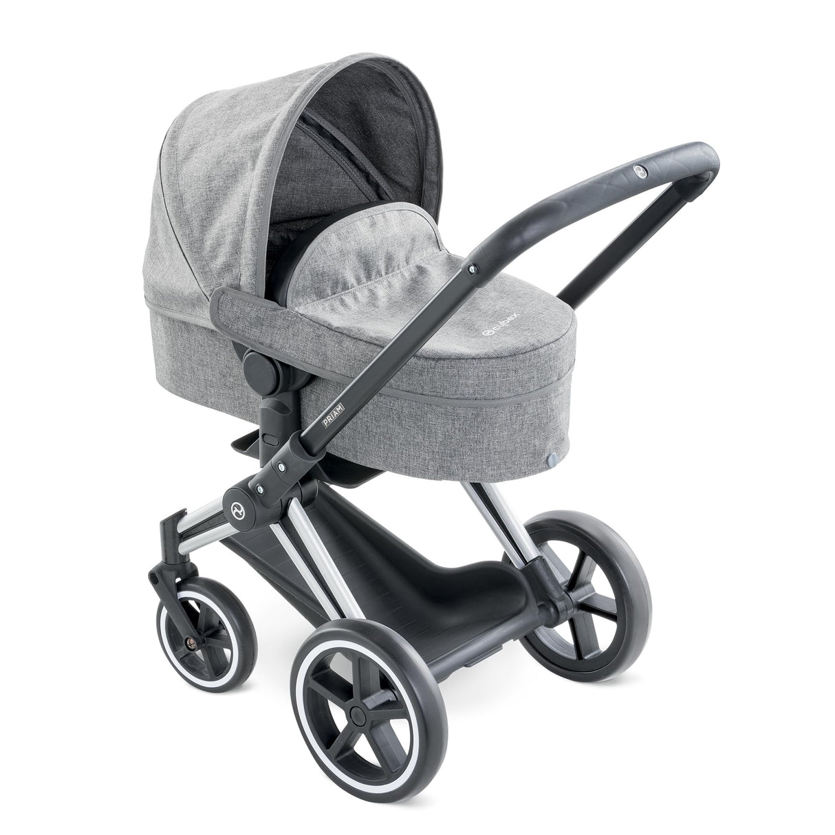 Smoby Cybex - Cochecito para Muñecos, en Color Gris, para Niños a Partir de 3 Años - 37 x 21,5 x 61,5 cm