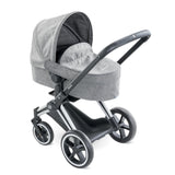 Smoby Cybex - Cochecito para Muñecos, en Color Gris, para Niños a Partir de 3 Años - 37 x 21,5 x 61,5 cm