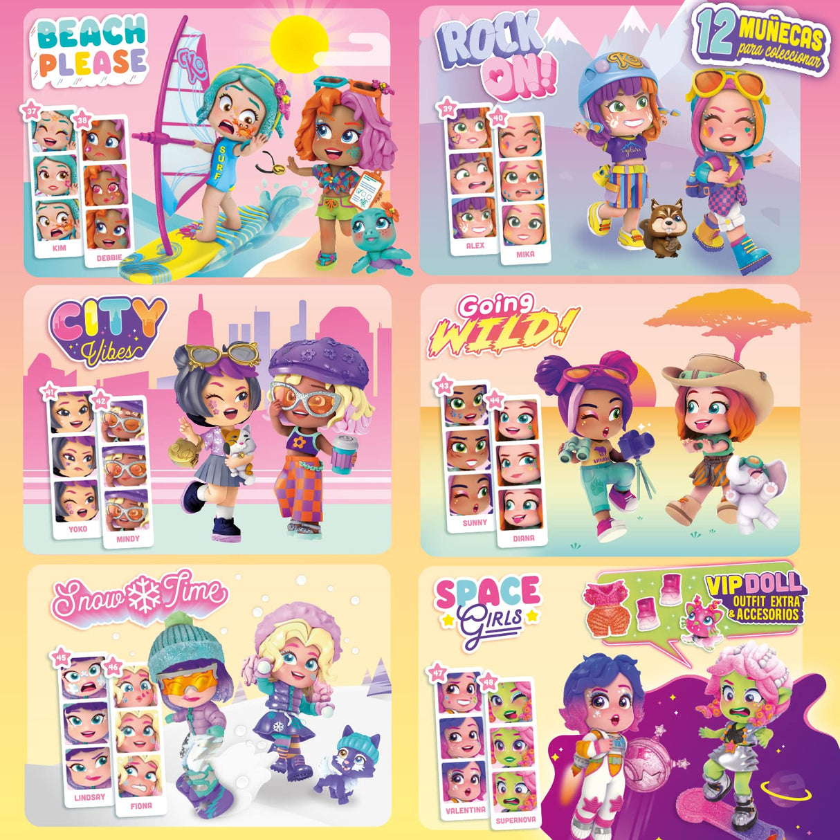 KOOKYLOOS Serie Holiday Yay! – Colección Completa Muñeca Sorpresa Coleccionable con Accesorios de Moda, Ropa, Zapatos y Juguetes con 3 Expresiones Divertidas. Incluye la colección Completa