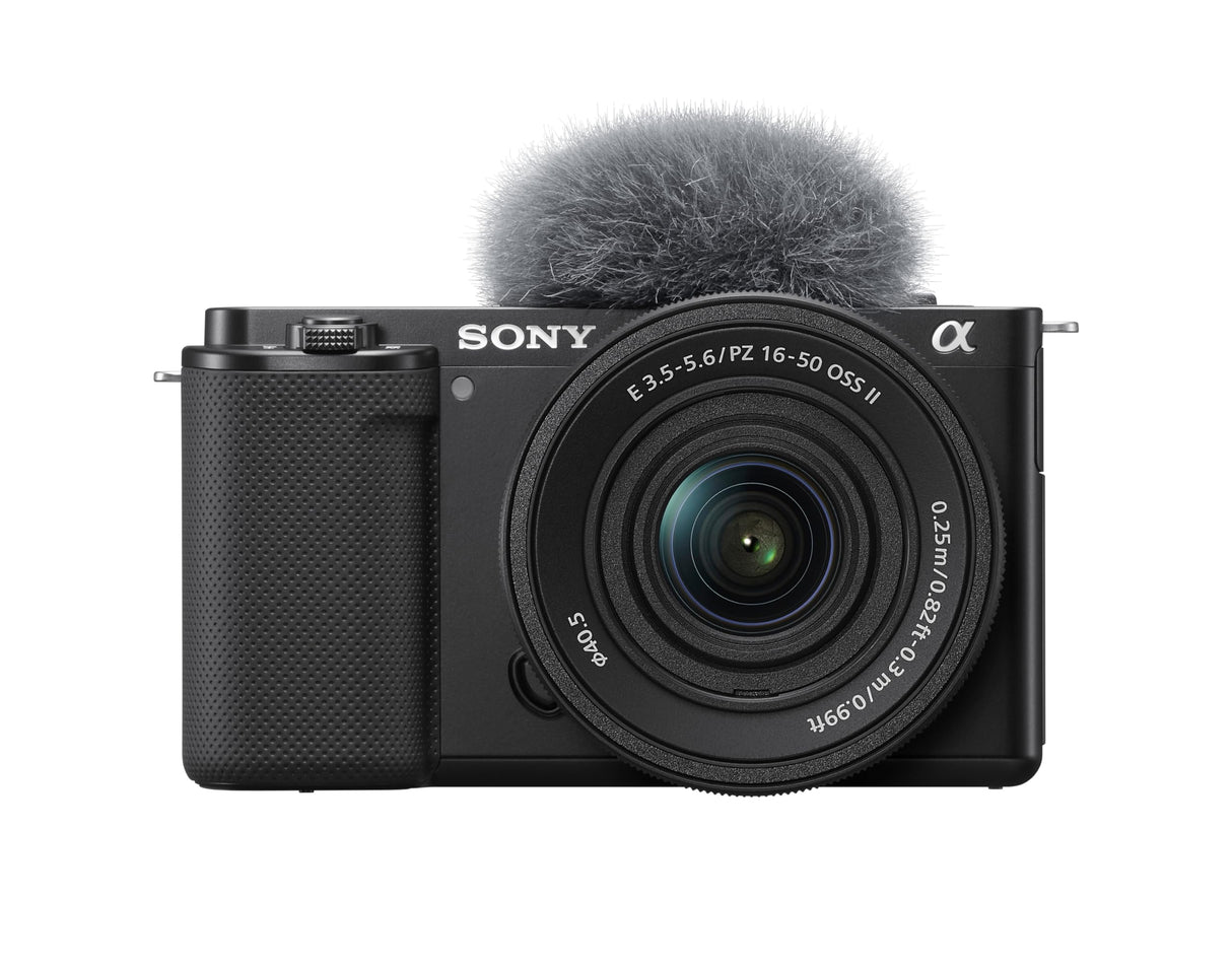 Sony Alpha ZV-E10K, Cámara vlog APS-C mirrorless de objetivo intercambiable y kit de objetivo power zoom 16-50 mm f/3.5-5.6 II (24 MP, vídeo 4K, Eye AF en tiempo real) ideal para vlogging, color negro