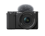 Sony Alpha ZV-E10K, Cámara vlog APS-C mirrorless de objetivo intercambiable y kit de objetivo power zoom 16-50 mm f/3.5-5.6 II (24 MP, vídeo 4K, Eye AF en tiempo real) ideal para vlogging, color negro
