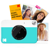 KODAK Printomatic Cámara instantánea (Azul) Paquete Todo Incluido con Papel fotográfico Zink (20 Hojas) y Mucho más.