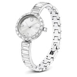 Swarovski Reloj Matrix Bangle, Fabricado en Suiza, Pulsera de Cristal, Blanco, Acero Inoxidable